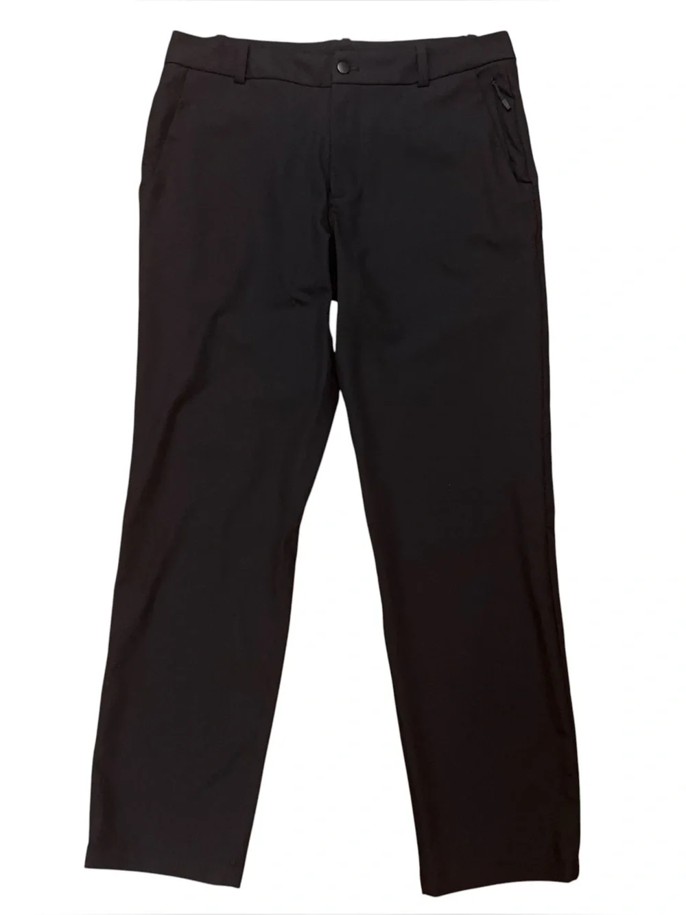 Lululemon Commission Pants Mens Size 36 Slim Fit 5-Pockets Warpstreme Black